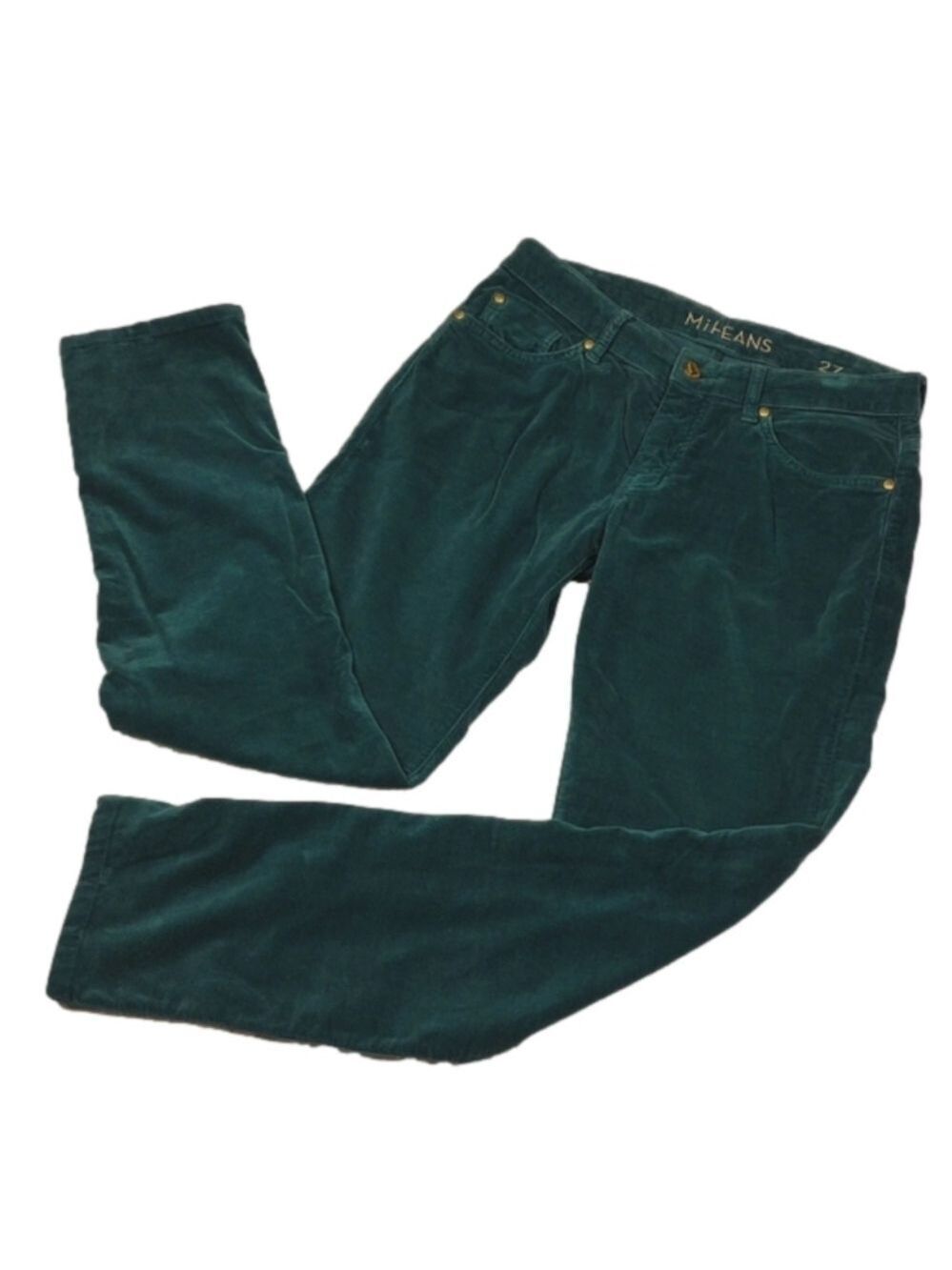 MIH Jeans The Breathless Jean Deep Teal Five Pocket Low Rise Skinny Pant